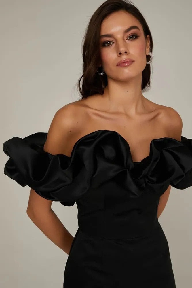 Summer Women Ruffles Slash Neck Bodycon Package Hip Party Dress Sexy Streetwear Backless Strapless Mini Evening Dresses Y2K