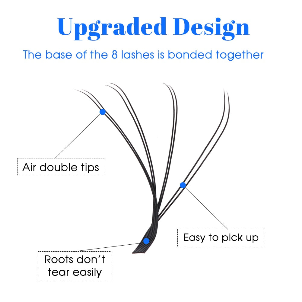 Lashes Two Tips 8D W Shape Lashes Extension Premade Volume Fan High Quality Fake Eyelashes Supplies Natural Look Extension