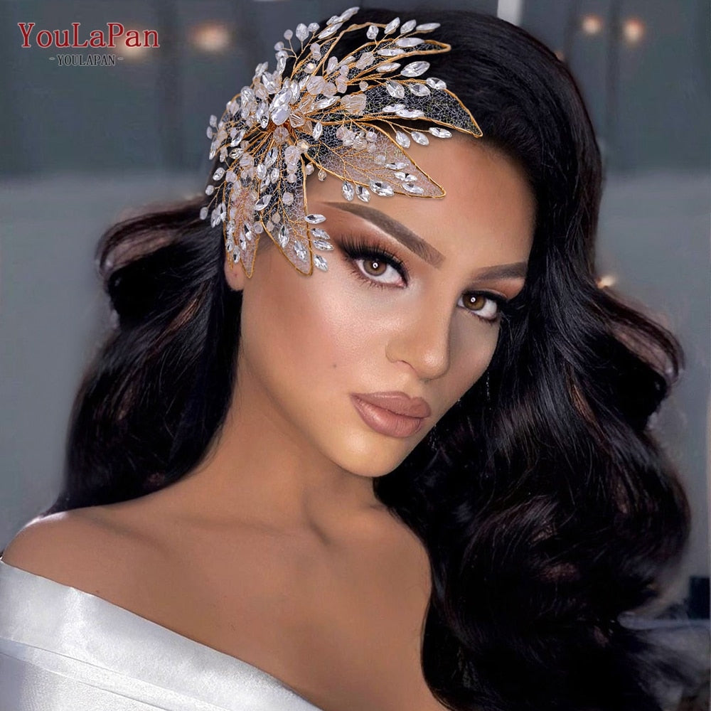 Flower Hair Clip Wedding Rhinestone Bridal Headdress Woman Hairpin for Party Wedding Accessories Bride Headwear